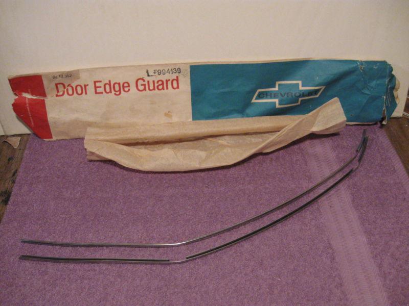 1972 chevy impala 2 door gm oem chrome door edge guard protector set 1971 1973