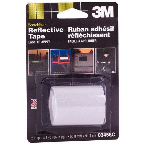 3m scotchlite night time reflective tape 2" x 36" silver color tape roll 3456