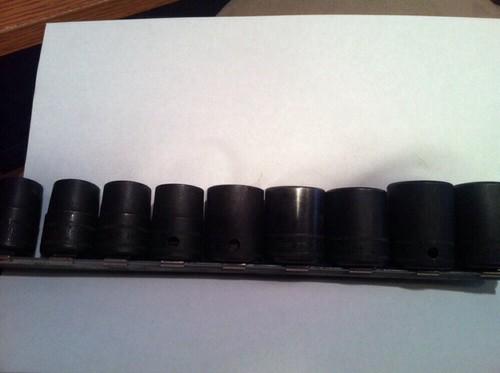 Snap-on 1/2 Impact Socket Set 14-24 9 Peice Set Great Condition Snap On 6 Pt, US $90.00, image 3