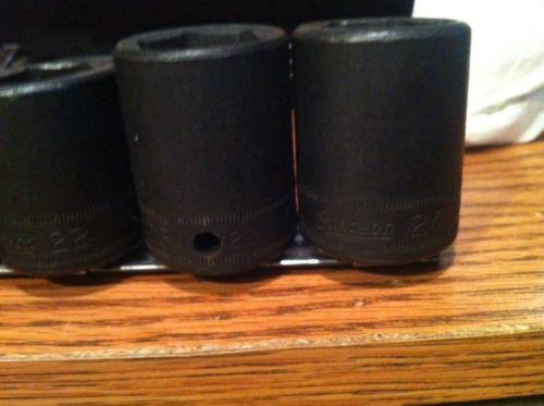 Snap-on 1/2 Impact Socket Set 14-24 9 Peice Set Great Condition Snap On 6 Pt, US $90.00, image 4