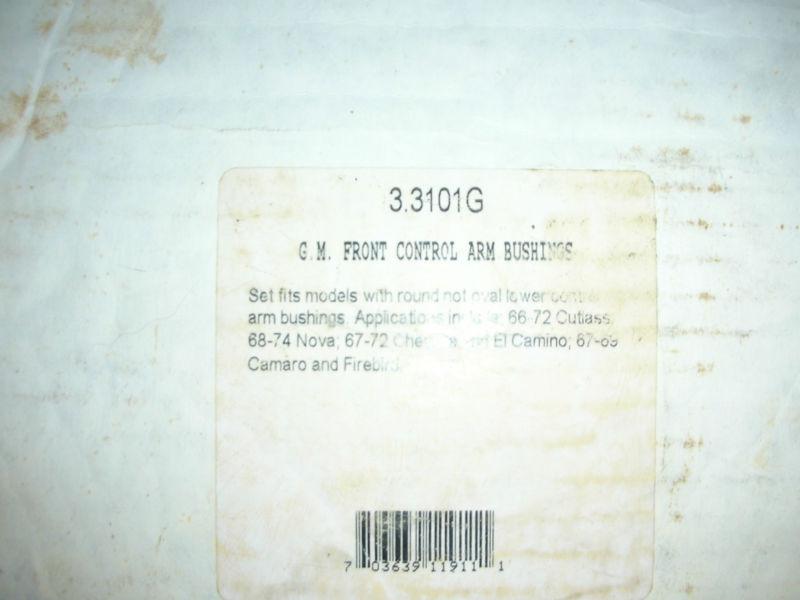 ENERGY FRONT CONTROL ARM BUSHINGS ROUND STYLE CAMARO CHEVELLE CUTLASS NOVA 66-72, US $50.00, image 2