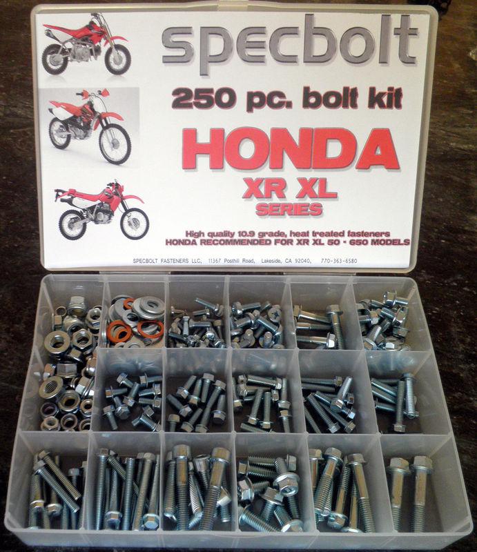 Specbolt 250 piece bolt kit honda xr xl 50 70 80 100 185 200 250 400 500 600 650