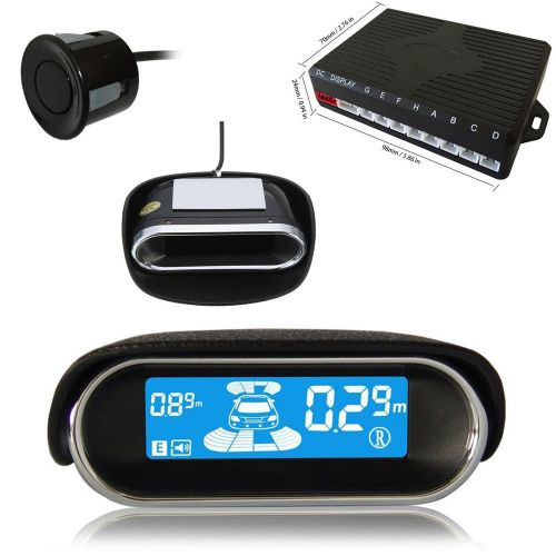 New automotive 8 parking sensor led display car reverse backup radar system kit