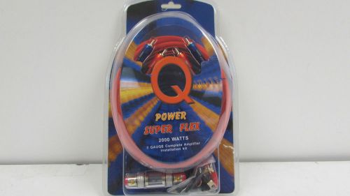Qpower 8gauge sflex 8 gauge 2000w super flex amplifier installation kit