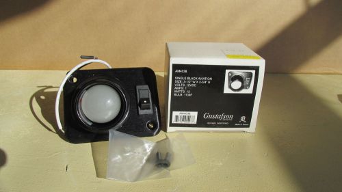 Gustafson single black aviation light new in box (am4038) swivel head