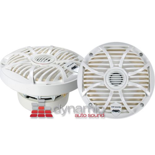 Wet sounds sw-650w 6-1/2&#034; marine boat coaxial speakers 2-way (white color) new