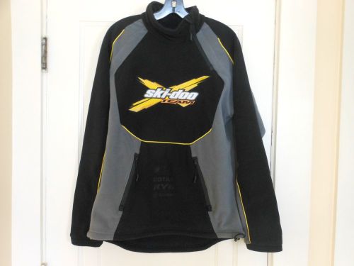 Ski-doo team brp black/grey pullover fleece sweatshirt canada s/p 453190
