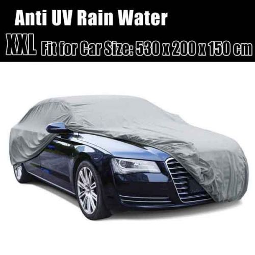 Pvc coating waterproof car cover for full-size silver color size 2xl