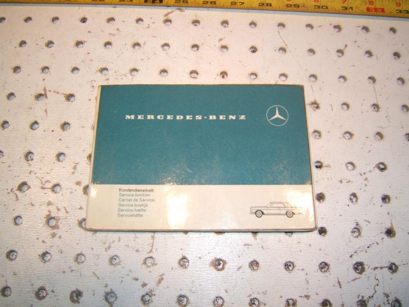 Mercedes w111 1963 220se small service 1 booklet , kd 1008/1  862