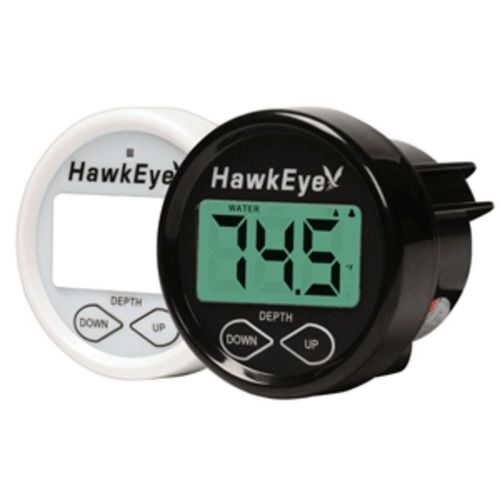 Hawkeye in dash depth finder w/air   water temperature - transom mount