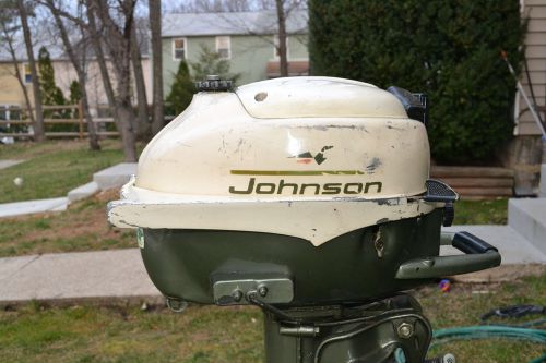 Johnson sea horse folding outboard motor 3.hp running