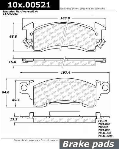 Centric 104.00521 brake pad or shoe, front