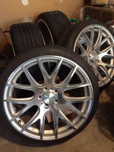 Set of 4 - 19" - 3sdm 0.01 wrapped w/ kumho summer tires