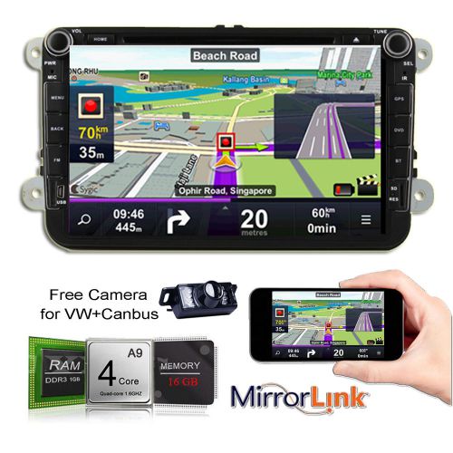 8" 2din android 4.4 os car dvd player gps wifi mirror-link+camera for vw series