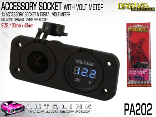 Dna heavy duty socket - accessory / volt meter blue led, size: 103mm x 43mm