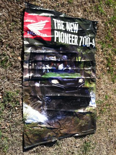 Honda pioneer 700-4 banner huge 71" x 47" ( 5' 11" x 3' 11") ranch shop garage