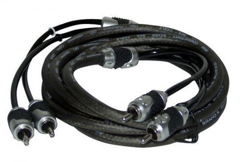 New brandx xxl6rcasq 6&#039; foot hi-end black/silver stereo rca cable