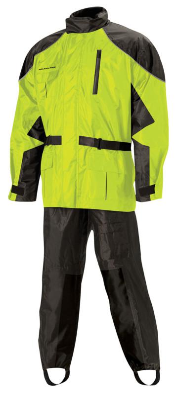 Nelson rigg as-3000 aston 2-piece waterproof rainsuit,blk/hi-vis yellow,small/sm