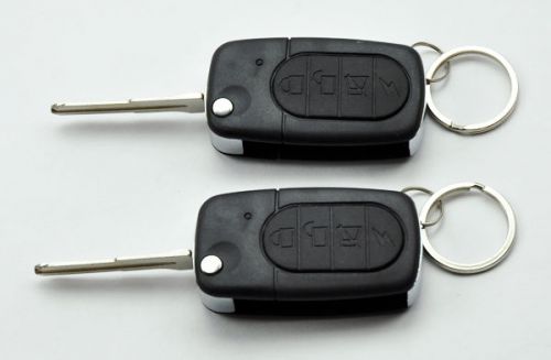 Honda acura jdm flip key car security alarm w/ immobilizer x2 remotes 4 button