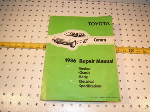 Toyota camry 1986 toyota  repair manual for us &amp; canada models rm007u