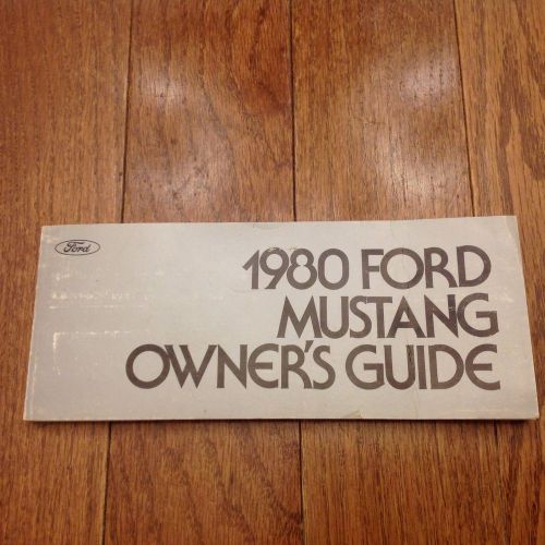 Buy 1980 Ford Mustang Owner's Guide in Southgate, Michigan, United States