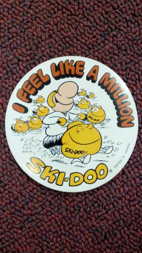 Ski doo, i feel like a million, sticker, very rare, ski-doo, 3" diameter