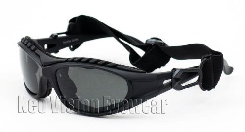 Shatterproof foam padded motorcycle glasses sun goggles smoke frame black 453