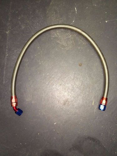 Aeroquip 40" stainless braided hose -10an 45° &amp; -10an straight reusable fitting