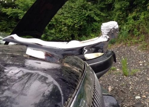 Vintage chrome car hood ornament flying goddess