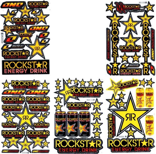 5 sheets new rockstar car motocross atv enduro bike racing decal sticker sm44