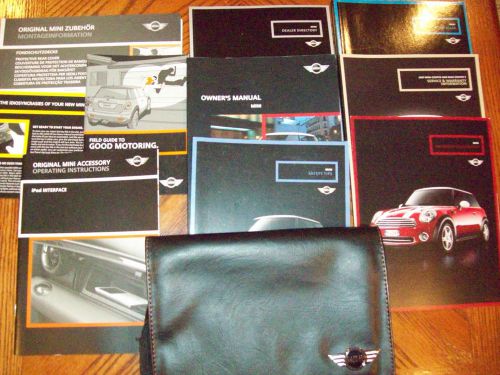2007 mini cooper /s  owner's manual set &amp; case oem free us shipping