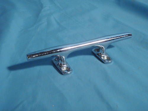 Open base herreshoff deck cleat 6 1/2" stainless steel nautical decor.