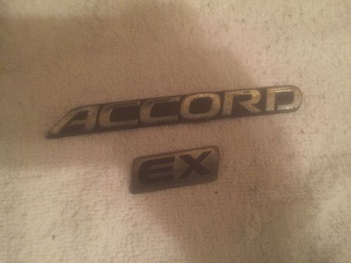 1994 - 1997 honda accord rear 'accord' and 'ex' badge