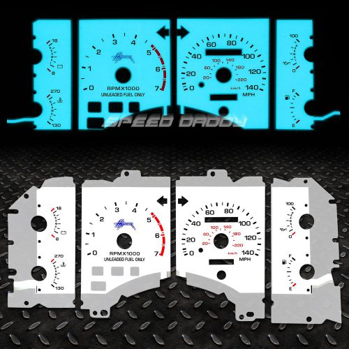 Buy INDIGLO GLOW GAUGE DASH FACE EL CLUSTER FOR 9093 FORD MUSTANG LX