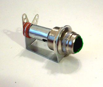 Vintage stewart warner green cut lens dash gauge panel light hot rod 5/8