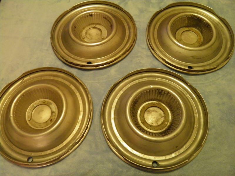 1963 PONTIAC SET (4) SPINNER 3-BAR Y-9 HUBCAPS HUBCAP WHEELCOVERS - OUTSTANDING!, US $389.00, image 6
