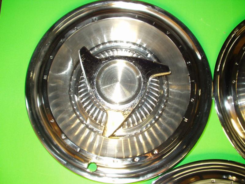 1963 PONTIAC SET (4) SPINNER 3-BAR Y-9 HUBCAPS HUBCAP WHEELCOVERS - OUTSTANDING!, US $389.00, image 8