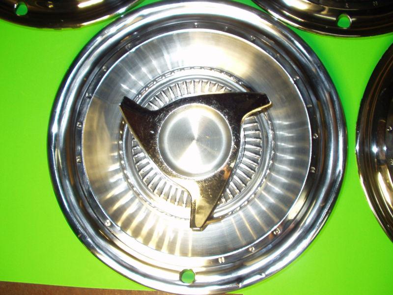 1963 PONTIAC SET (4) SPINNER 3-BAR Y-9 HUBCAPS HUBCAP WHEELCOVERS - OUTSTANDING!, US $389.00, image 10
