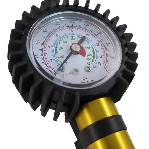 (2 SETS) AIR TIRE INFLATOR TOOL W/ DUAL CHUCK 220PSI MAX DIAL GAUGE AUTOMOTIVE, US $17.95, image 2