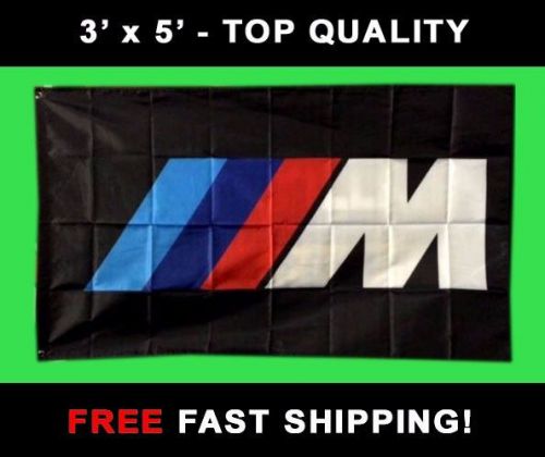 Bmw racing flag - new 3' x 5' banner - m m3 m4 m5 m6 x3 x4 x5 x6 i8 - free ship