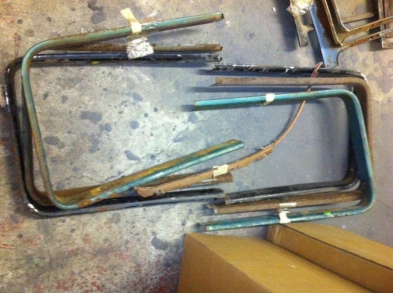 55 56 57 chevy 4 door wagon lift gate garnish trim molding inside rear window