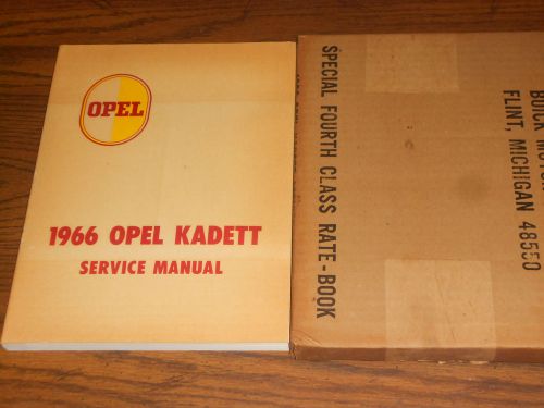1966 buick opel kadett shop manual / n.o.s. original book in original box!