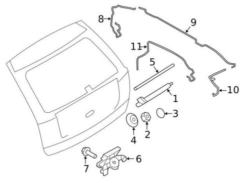 Genuine 2007-2015 ford washer hose 7t4z-17a605-a