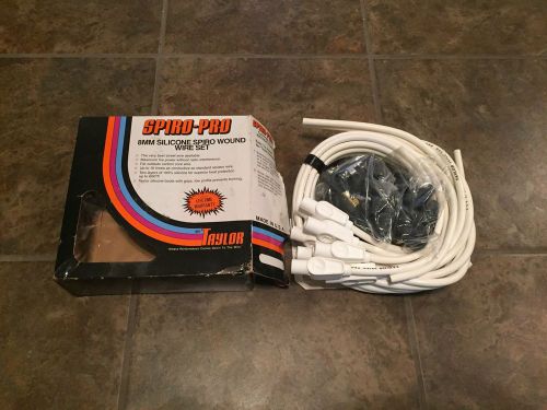 Vintage taylor spiro-pro white spark plug wires   hot rod, street rod,