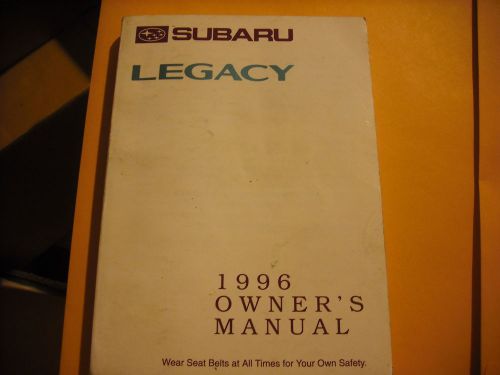 1996  subaru legacy  owners manual