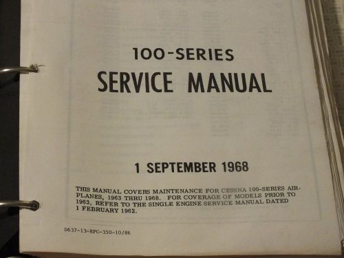 Cessna 100 series service manual, september 1968