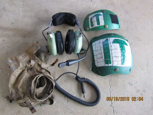 David clark h10-26 aviation  pilot headset with flight deck helmet