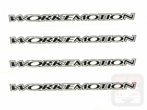 W26 work wheels emotion d9r stickers x4 decal black 4.6 x 0.28 inch 4 set 130050