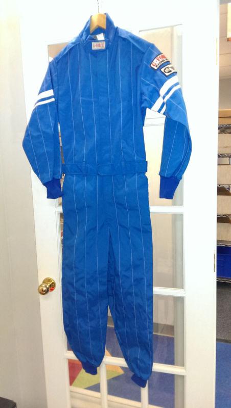 G-force kart suit, size child medium, blue
