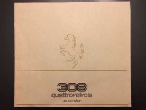 Ferrari 308qv (usa) brochure; no. 272/83, printed oct 4, 1983